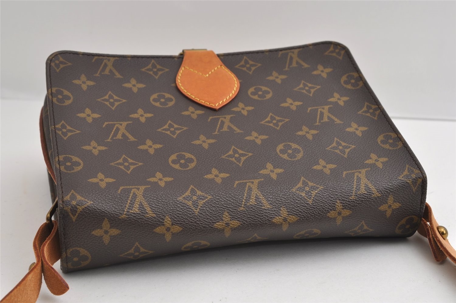 Authentic Louis Vuitton Monogram Cartouchiere GM M51252 Shoulder Bag LV 6674I