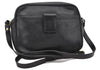 Authentic Burberrys Vintage Leather Shoulder Cross Body Bag Purse Black 6677C