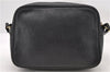 Authentic Burberrys Vintage Leather Shoulder Cross Body Bag Purse Black 6677C