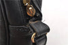 Authentic Burberrys Vintage Leather Shoulder Cross Body Bag Purse Black 6677C