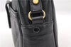 Authentic Burberrys Vintage Leather Shoulder Cross Body Bag Purse Black 6677C