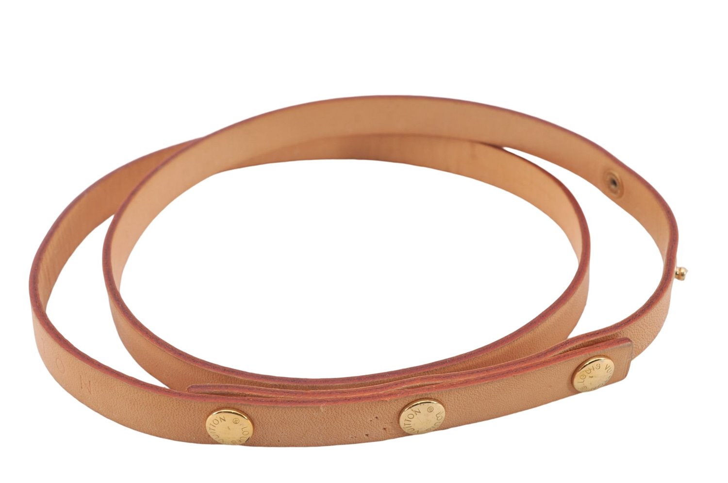 Auth Louis Vuitton Leather Shoulder Strap For Florentine XS Beige 36.4