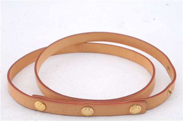 Auth Louis Vuitton Leather Shoulder Strap For Florentine XS Beige 36.4