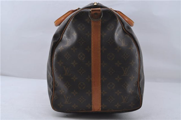 Auth Louis Vuitton Monogram Keepall Bandouliere 55 Boston Bag M41414 LV 6679D