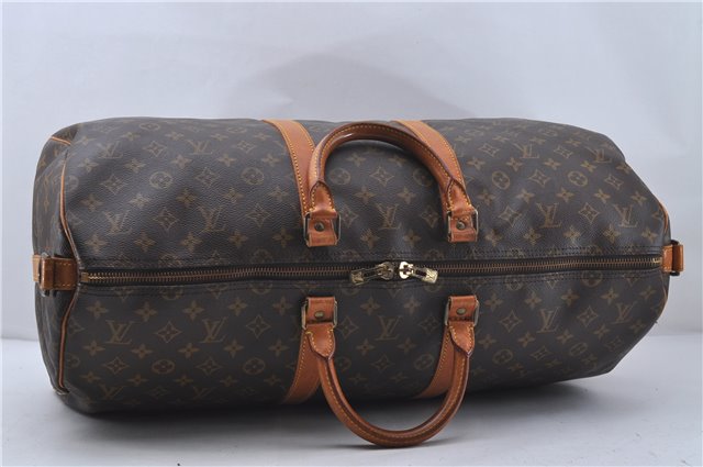 Auth Louis Vuitton Monogram Keepall Bandouliere 55 Boston Bag M41414 LV 6679D