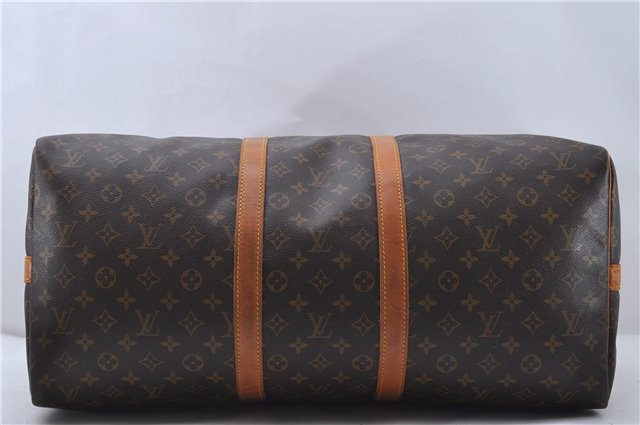 Auth Louis Vuitton Monogram Keepall Bandouliere 55 Boston Bag M41414 LV 6679D