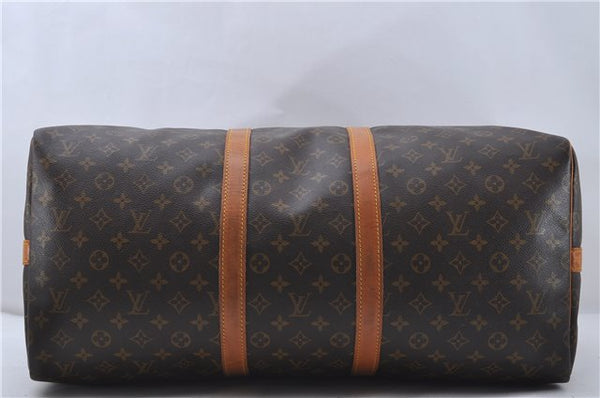 Auth Louis Vuitton Monogram Keepall Bandouliere 55 Boston Bag M41414 LV 6679D