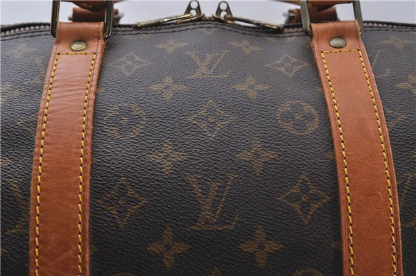 Auth Louis Vuitton Monogram Keepall Bandouliere 55 Boston Bag M41414 LV 6679D