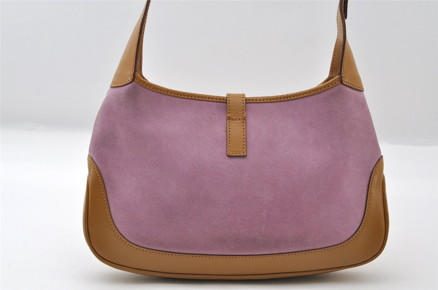 Authentic GUCCI Jackie Shoulder Hand Bag Purse Suede Leather 0013735 Pink 6679I