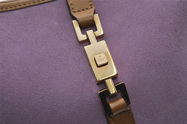 Authentic GUCCI Jackie Shoulder Hand Bag Purse Suede Leather 0013735 Pink 6679I