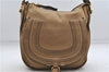 Authentic Chloe Mercie Leather Shoulder Hand Bag Purse Gold 6680D