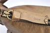 Authentic Chloe Mercie Leather Shoulder Hand Bag Purse Gold 6680D