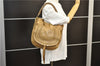 Authentic Chloe Mercie Leather Shoulder Hand Bag Purse Gold 6680D