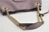 Authentic GUCCI SOHO Tassel Shoulder Tote Bag Chain Leather 308982 Purple 6681F