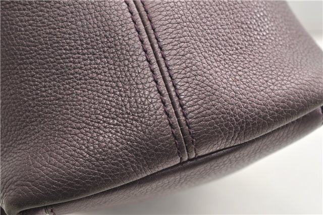 Authentic GUCCI SOHO Tassel Shoulder Tote Bag Chain Leather 308982 Purple 6681F