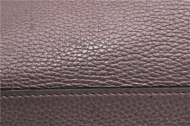 Authentic GUCCI SOHO Tassel Shoulder Tote Bag Chain Leather 308982 Purple 6681F