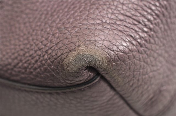 Authentic GUCCI SOHO Tassel Shoulder Tote Bag Chain Leather 308982 Purple 6681F