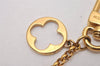 Authentic Louis Vuitton Fleur de Monogram Bag Charm Gold M65111 LV 6681I