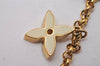 Authentic Louis Vuitton Fleur de Monogram Bag Charm Gold M65111 LV 6681I