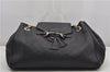 Authentic GUCCI Emily Horsebit Guccissima Leather Chain Tote Bag Black 6682F