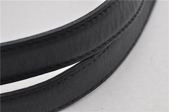 Authentic GUCCI Emily Horsebit Guccissima Leather Chain Tote Bag Black 6682F