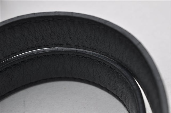 Authentic GUCCI Emily Horsebit Guccissima Leather Chain Tote Bag Black 6682F