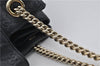 Authentic GUCCI Emily Horsebit Guccissima Leather Chain Tote Bag Black 6682F