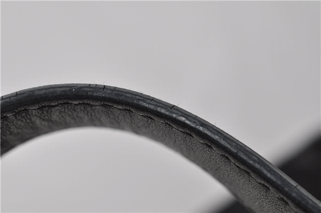 Authentic GUCCI Emily Horsebit Guccissima Leather Chain Tote Bag Black 6682F