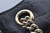 Authentic GUCCI Emily Horsebit Guccissima Leather Chain Tote Bag Black 6682F