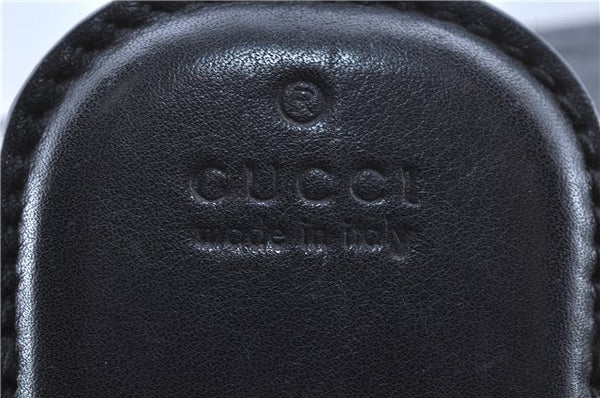 Authentic GUCCI Emily Horsebit Guccissima Leather Chain Tote Bag Black 6682F