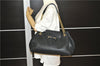 Authentic GUCCI Emily Horsebit Guccissima Leather Chain Tote Bag Black 6682F