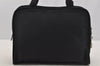 Authentic PRADA Vintage Nylon Tessuto Leather Tote Hand Bag Purse Black 6682I