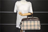 Auth BURBERRY Nova Check 2Way Shoulder Boston Bag Canvas Leather Beige 6683D