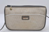 Authentic Christian Dior Honeycomb Shoulder Cross Bag PVC Leather White 6684I