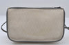 Authentic Christian Dior Honeycomb Shoulder Cross Bag PVC Leather White 6684I