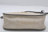 Authentic Christian Dior Honeycomb Shoulder Cross Bag PVC Leather White 6684I