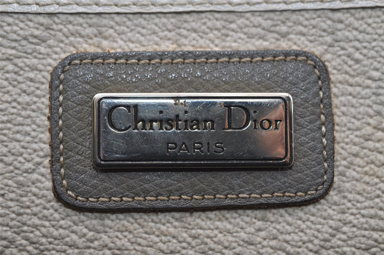 Authentic Christian Dior Honeycomb Shoulder Cross Bag PVC Leather White 6684I