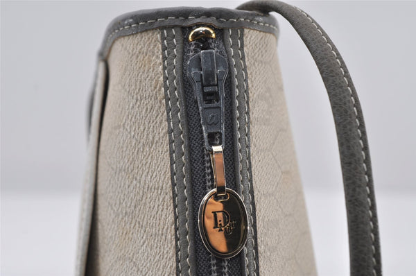 Authentic Christian Dior Honeycomb Shoulder Cross Bag PVC Leather White 6684I