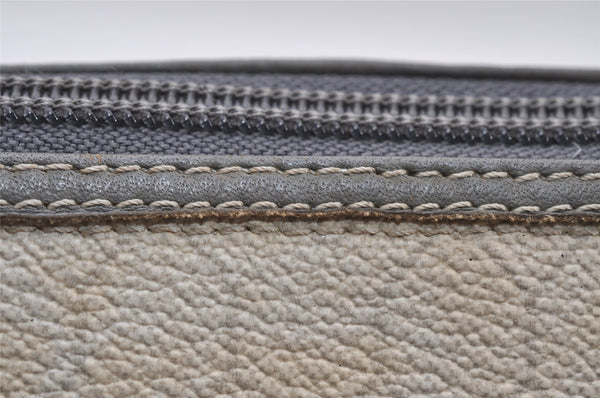 Authentic Christian Dior Honeycomb Shoulder Cross Bag PVC Leather White 6684I