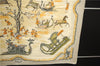 Authentic HERMES Carre 90 Scarf "Traineaux et glifsades" Silk Ivory 6685E