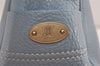 Authentic CELINE Boogie Bag Vintage Hand Bag Purse Leather Light Blue 6685I