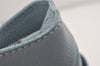 Authentic CELINE Boogie Bag Vintage Hand Bag Purse Leather Light Blue 6685I
