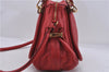 Authentic Chloe Paraty 2Way Shoulder Hand Bag Purse Red 6686D