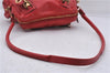 Authentic Chloe Paraty 2Way Shoulder Hand Bag Purse Red 6686D