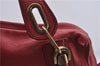 Authentic Chloe Paraty 2Way Shoulder Hand Bag Purse Red 6686D