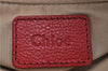 Authentic Chloe Paraty 2Way Shoulder Hand Bag Purse Red 6686D