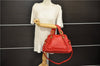 Authentic Chloe Paraty 2Way Shoulder Hand Bag Purse Red 6686D