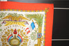 Auth HERMES Carre 90 Scarf "1789 LIBERTE EGALITE FRATERNITE" Silk Orange 6686E