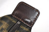 Authentic FENDI Zucca Clutch Hand Bag Purse Nylon Leather Brown Black 6686I
