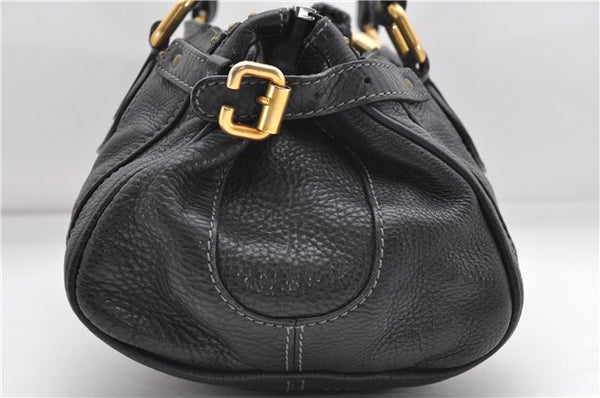 Authentic Chloe Paddington Leather Shoulder Hand Bag Purse Black 6687D